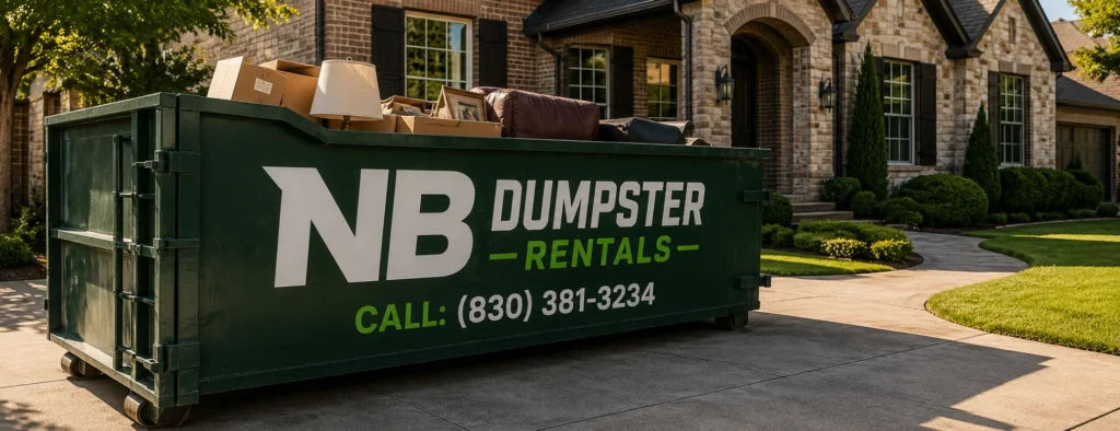 Estate Cleanout Dumpster Rentals in New Braunfels