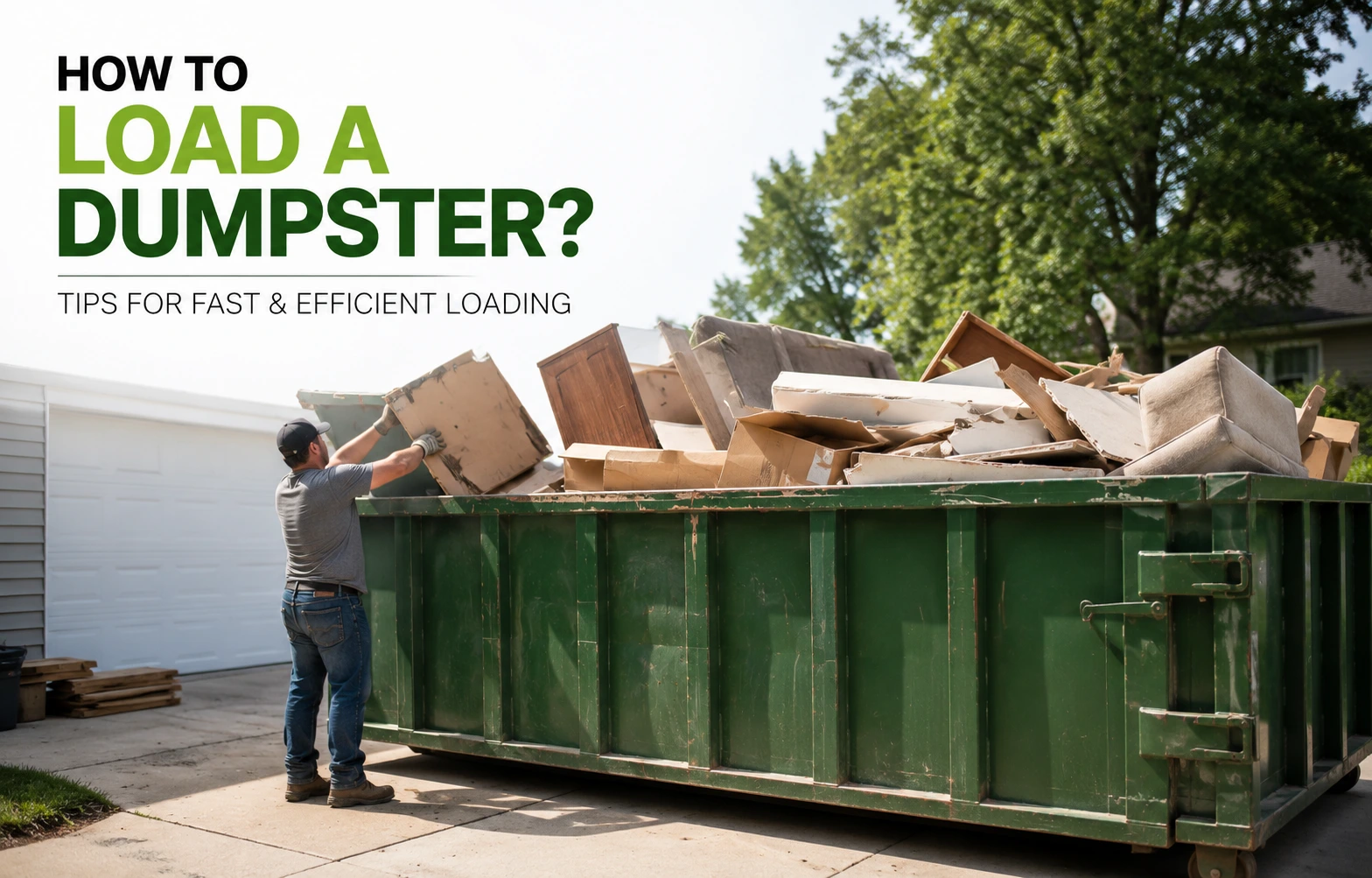 How to load a dumpster